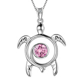 Turtle Birthstone October Tourmaline Necklace Pendant - Necklaces - Aurora Tears